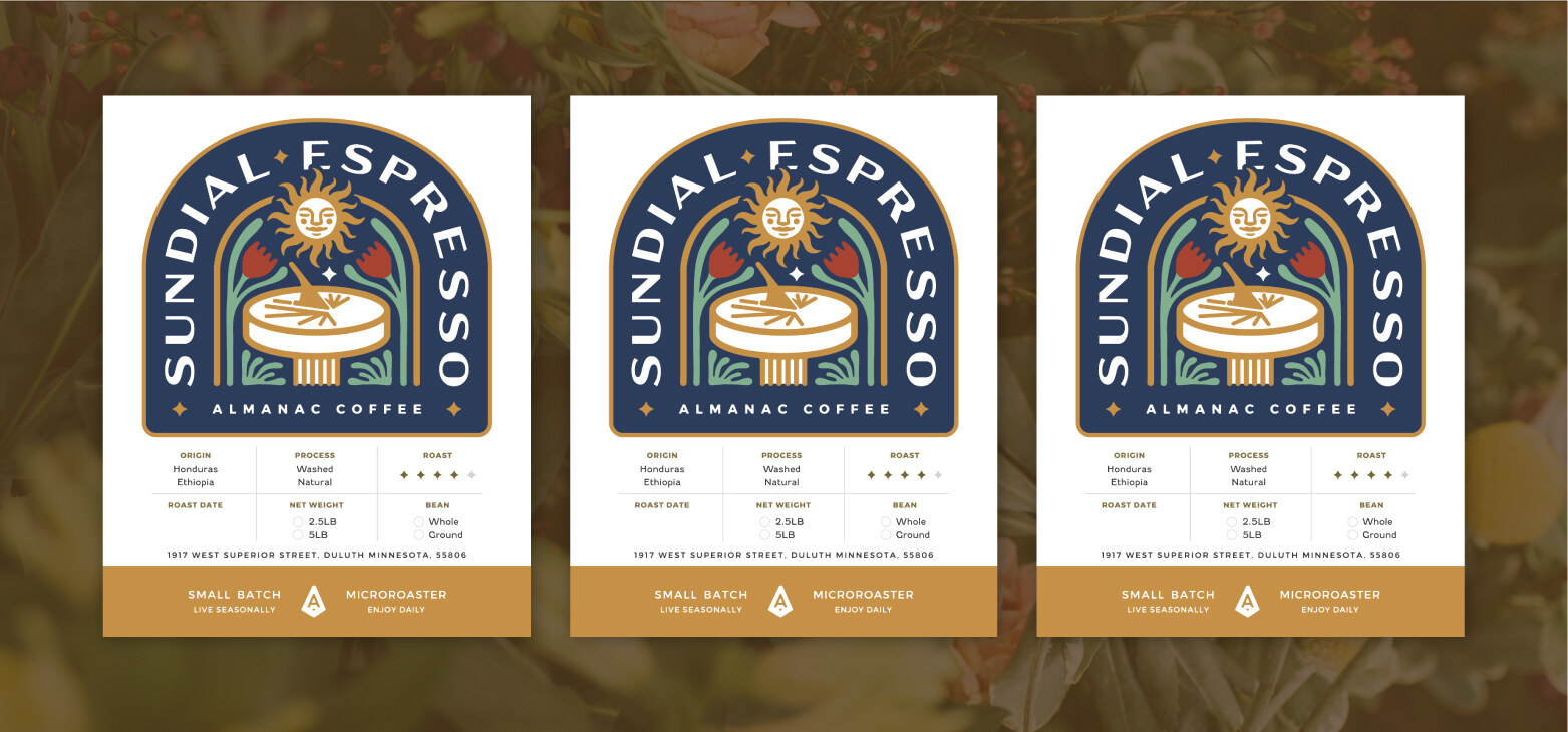 Sundial Espresso label sheets